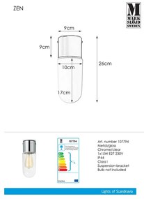 Таванна лампа Таван Chrome Clear Zen - Markslöjd