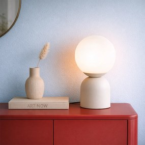 Хотелска шик настолна лампа бежова с опалово стъкло - Pallon Trend