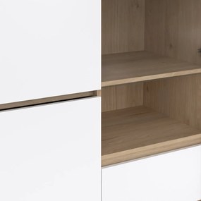 Витрина от дъбов декор в бял и естествен цвят 100x170x48 cm Next – Tvilum