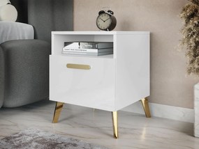 Нощно шкафче Picru 1SZ-Бяло Gualistero