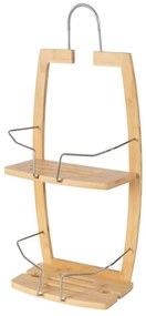 Висящ бамбуков рафт за баня в в естествен цвят цвят– Compactor