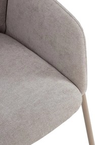 Бежови тапицирани трапезни столове в комплект 2 бр. Aslin – MOME