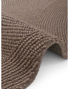 Ръчно изработена вълнена пътека кафяво-сива 80x300 cm Eleni Taupe – Hanse Home