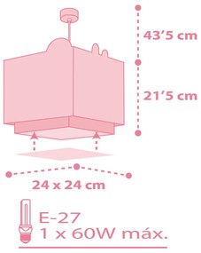 Таванна лампа Ango Baby Jungle-Pink