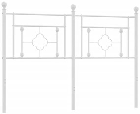 374421 vidaXL Метална табла за глава, бяла, 140 см
