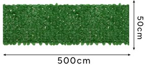 Изкуствен жив плет - зелено уединение за вашата градина, балкон или тераса 5 x 0,5 m