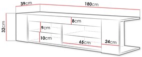 TV шкаф Smart-дължина: 137 cm-бял