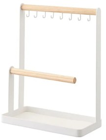 Бяла многофункционална стойка с детайли от букова дървесина Tosca - YAMAZAKI