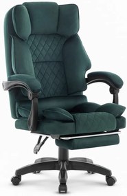 Ергономичен офис стол HC-1031 с поставка за крака - зелен