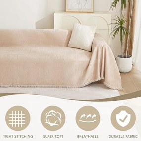 Бежово триместно покривало за диван Talo – Filumi