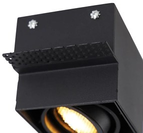 Комплект от 6 вградени прожектора черни регулируеми без рамки - Oneon Honey