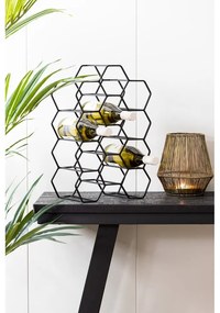 Черна метална стойка за вино за 12 бутилки Salbris - Light &amp; Living