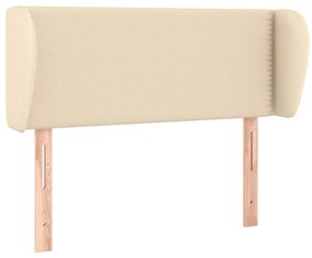 3116983 vidaXL Горна табла за легло с уши, кремава, 83x23x78/88 см, плат