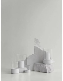 Комплект от 2 свещника от сиво стъкло с бетонна основа Calma - Blomus