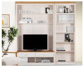 Бял TV комплект от от масивен бор 214x223 cm Anita – Støraa