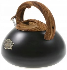 Свирещ чайник Klausberg KB 7565, 3 л, Дебелостенна основа, Индукция, Черен/кафяв