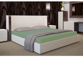 Чаршаф за легло от памучен сатен в маслинено зелено Ширина: 90 см | Дължина: 200 см