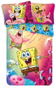 Памучно детско спално бельо за единично легло 140x200 cm Sponge Bob - Jerry Fabrics