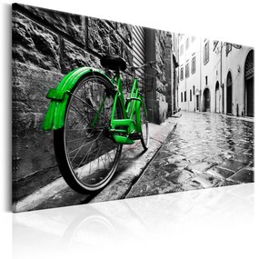 Печат върху платно - Vintage Green Bike 120x80