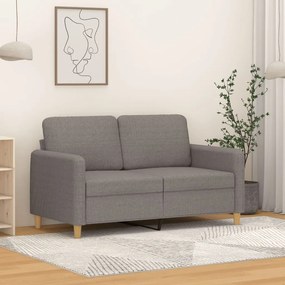 359477 vidaXL 2-местен диван, Таупе, 120 см, плат