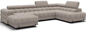 Бежов разтегателен ъглов диван от букле (десен ъгъл U форма) Feraria – ELTAP