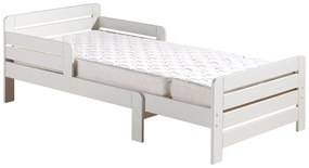 Бяло за подрастващи детско легло от масивен бор с включена подматрачна рамка Jumper – Vipack