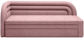 Розов шенилов сгъваем/с място за съхранение диван ляв ъгъл 223 cm Fabillo – ELTAP