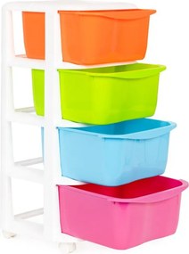 Пластмасов органайзер с 4 изтеглящи се чекмеджета