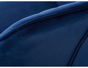 Тъмносини тапицирани трапезни столове в комплект с подлакътници 2 бр. Nolan Stripe – Unique Furniture