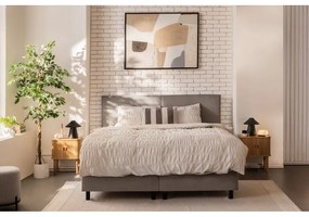 Боксспринг легло в кафяво-сив цвят с място за съхранение 180x200 cm Elva Bold – Bonami Selection