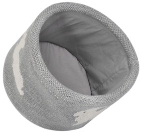 Сив памучен органайзер Зайче, ø 16 cm - Kindsgut