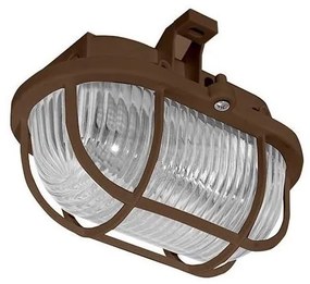 Екстериорна лампа за таван OVAL 1xE27/60W/230V IP44 кафяв
