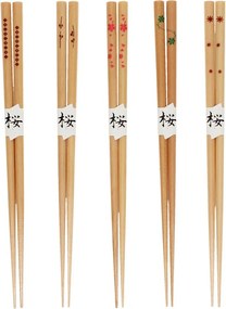 Дървени пръчици в комплект от 5 бр. в естествен цвят Delicate – Rex London