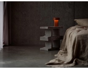 Пластмасова LED настолна лампа в цвят кафяв коняк (височина 18 cm) Oblong – Zone