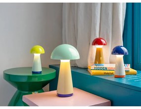 Жълта и светлосиня LED затъмняваща се настолна лампа (височина 18 cm) Bobbi – Remember