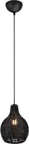 Reality - Пендант на кабел SPROUT 1xE14/40W/230V черен/ратан