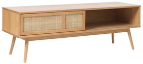 Маса за телевизор от декор от дъб в естествен цвят 150x50 cm Barrali – Unique Furniture