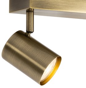 Модерна таванна лампа бронз 2-светлина регулируема правоъгълна - Jeana