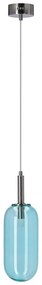 Синьо LED висящо осветително тяло със стъклен абажур ø 13 cm Fiuggi – Candellux Lighting