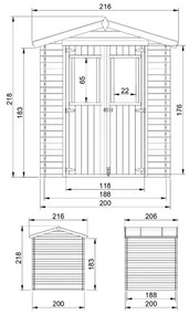 Барака с под - 200 x 200 см – 4 м2