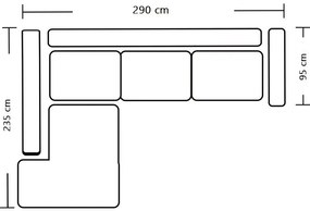 Ъглов диван Pedro-Gkri Skouro-Left
