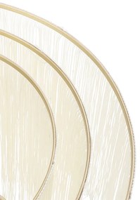 Ориенталска таванна лампа злато кремав абажур с ресни - Franxa