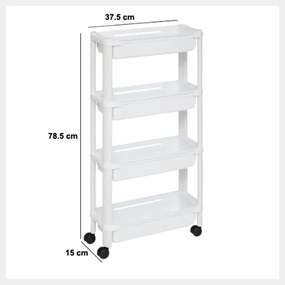 Кухненска количка 5five, 4 нива - Черен