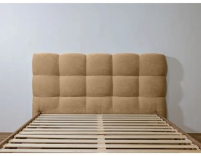 Бежово двойно тапицирано легло с включена подматрачна рамка 160x200 cm Kumo – Bobochic Paris