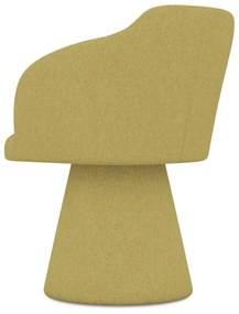 Жълт тапициран трапезен стол Kanoa – Makamii