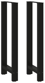4013348 vidaXL Крака за бар маса, черни, 2 бр., 40 x (110-111) см, стомана