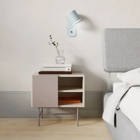 Бежово/кремаво матово нощно шкафче с рафтове Nube – Teulat