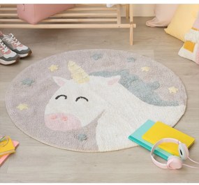 Памучен ръчно изработен детски килим подходящ за пране ø100 cm Believe in Yourself – Lorena Canals