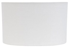 Овална абажура от лен бяла 25/16/15
