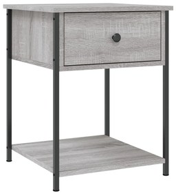 825849 vidaXL Нощна масичка, cив сонома, 44x45x58 см, инженерно дърво